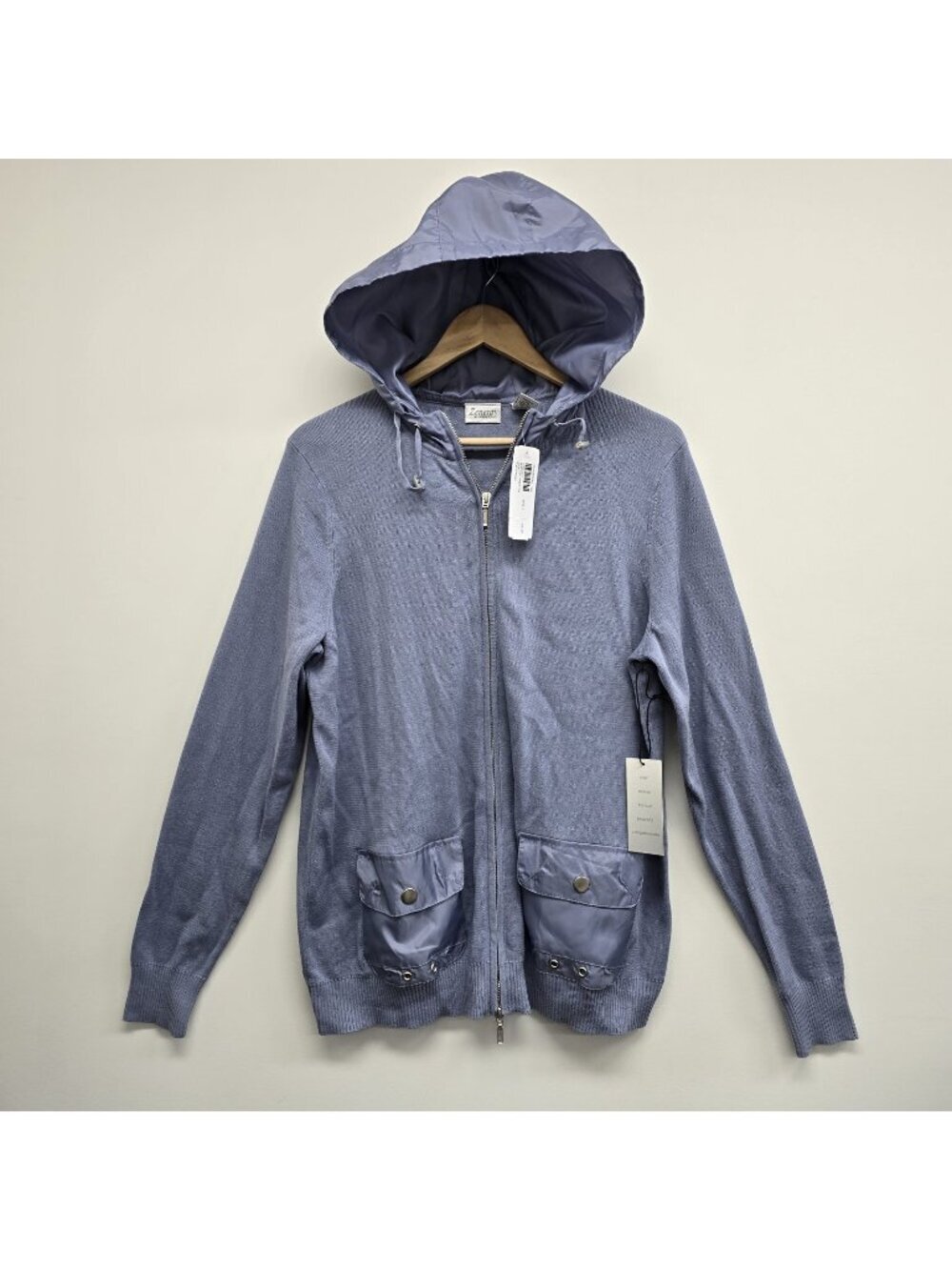 NWT Zenergy Chicos Kennedy Sweater Jacket Size XL Full Zip Casual Weekend Blue
